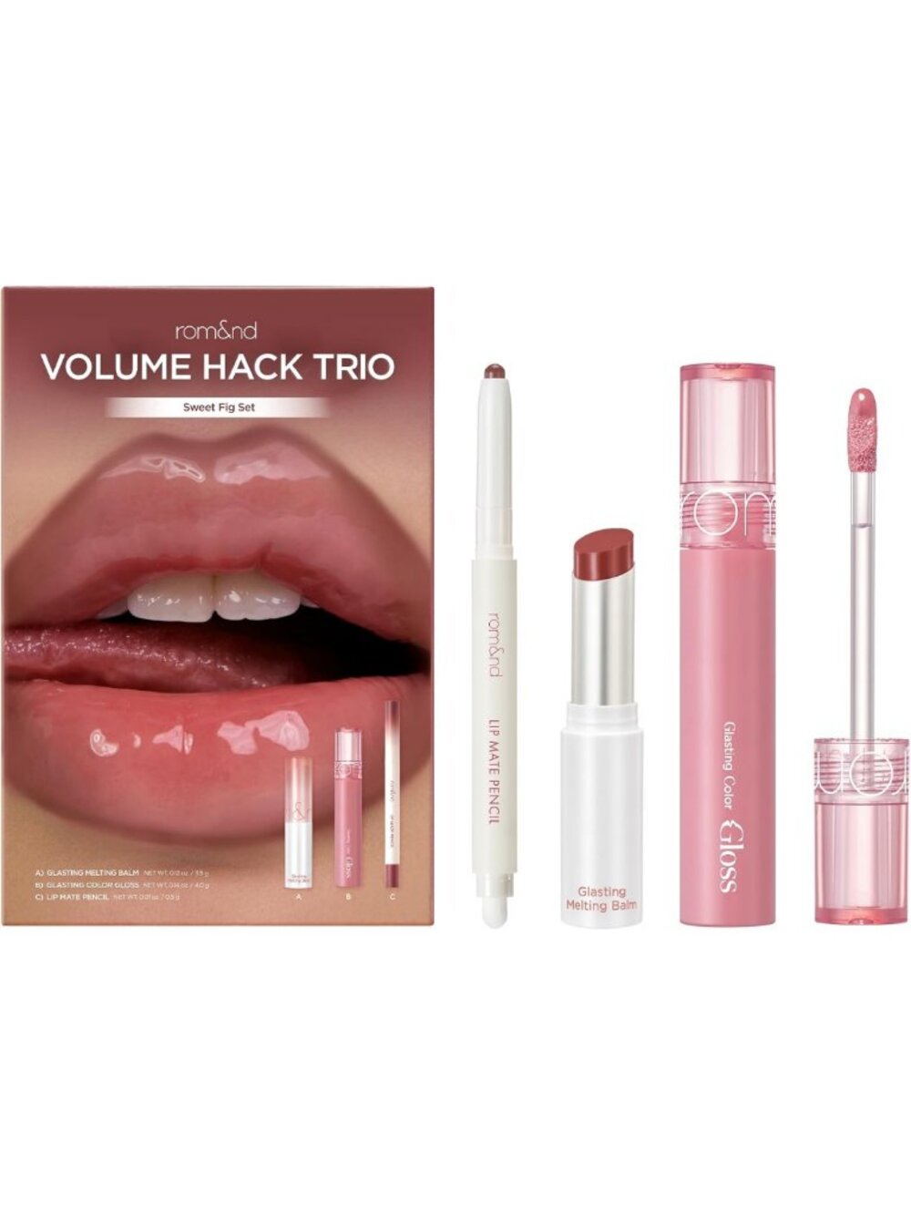 Plumping Lip Kit - 3 Step Volume Hack Trio in Sweet Fig | Hydrating & Glossy